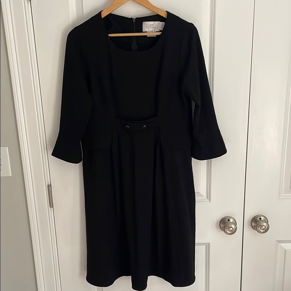 Seraphine Tailored Black Maternity Dress